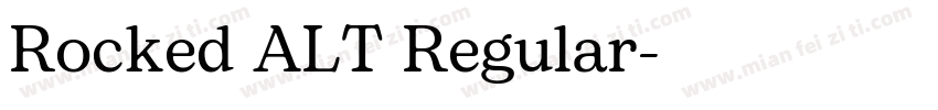 Rocked ALT Regular字体转换